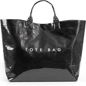 Women’s THE TOTE Handbag PVC -Black-